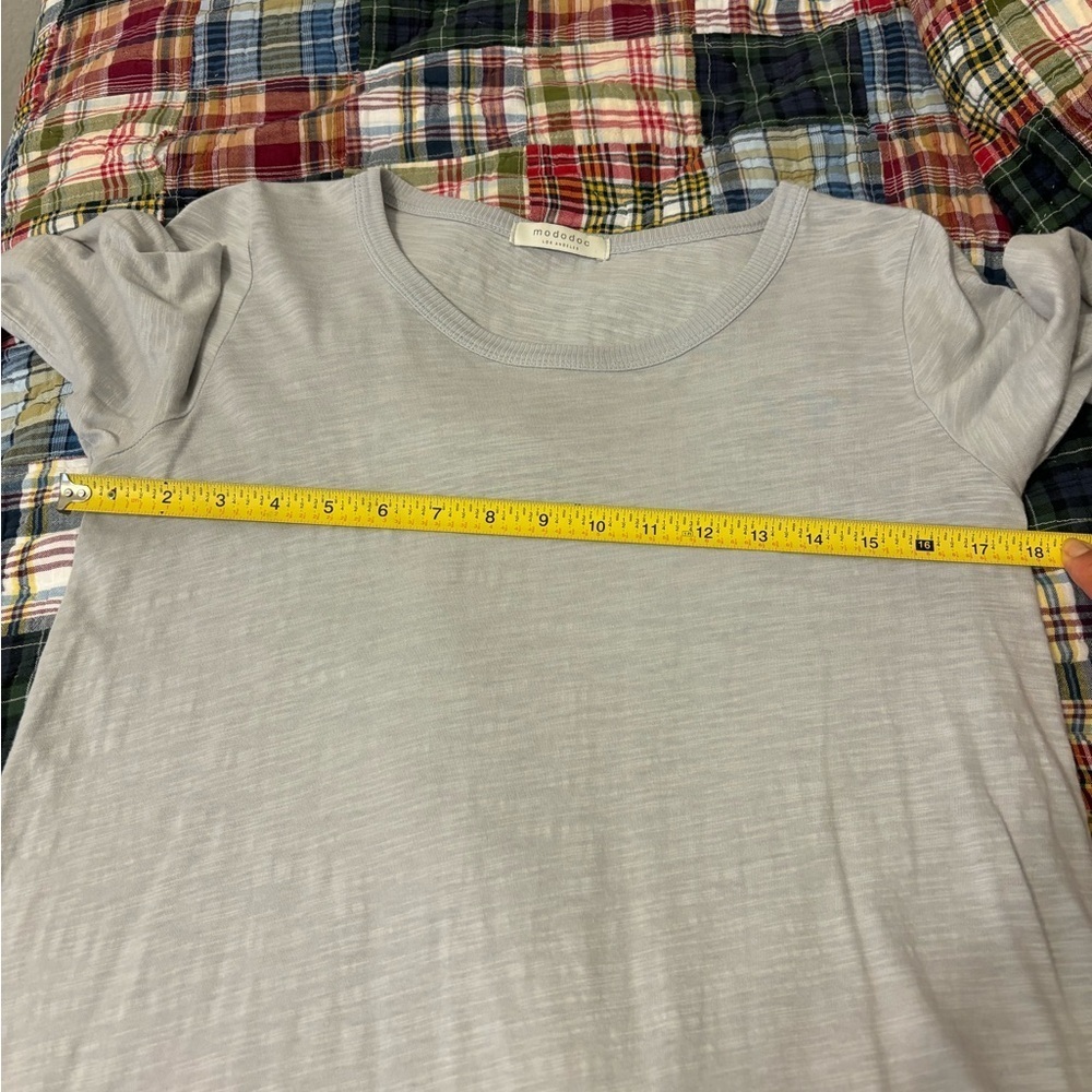 Mododoc Los Angeles gray long sleeve tunic top size small - Picture 9 of 9
